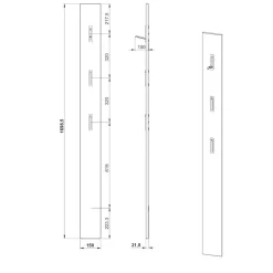 Wohnen Design Flureinrichtung Set - Flemingo (dreiteilig)
