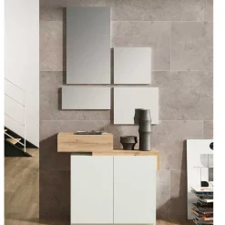 Wohnen Diele Komplett*Design Flurkommode & Spiegel Set - Gangizo (fünfteilig)