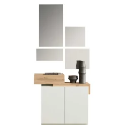 Wohnen Diele Komplett*Design Flurkommode & Spiegel Set - Gangizo (fünfteilig)