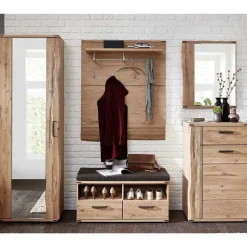 Wohnen Design Flurmöbel mit Baumkante - Konvava (fünfteilig)