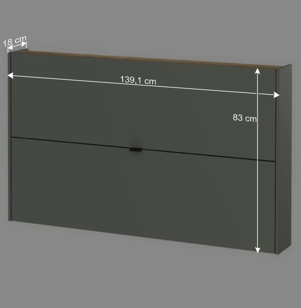 Wohnen Design Flurmöbel Set in Graugrün - Point (dreiteilig)