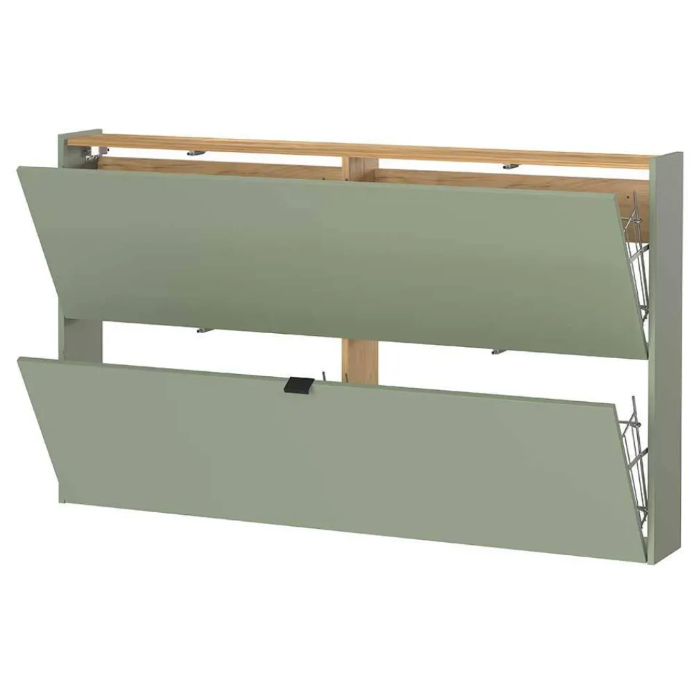 Wohnen Design Flurmöbel Set in Graugrün - Point (dreiteilig)