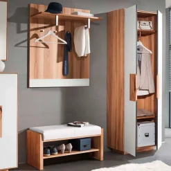 Wohnen Diele Komplett*Design Garderobenmöbel zweifarbig - Mandrey (dreiteilig)