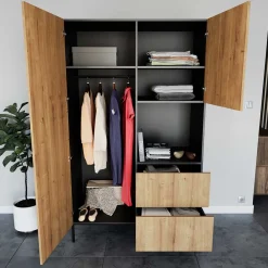 Wohnen Design Garderobenschrank in Wildeiche - Cavan