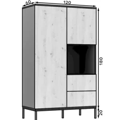 Wohnen Design Garderobenschrank in Wildeiche - Cavan