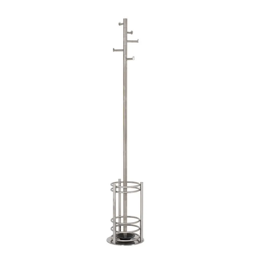 Wohnen Bürogarderoben*Design Garderobenständer aus Edelstahl Marcs gebürstet