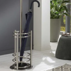 Wohnen Bürogarderoben*Design Garderobenständer aus Edelstahl Marcs gebürstet