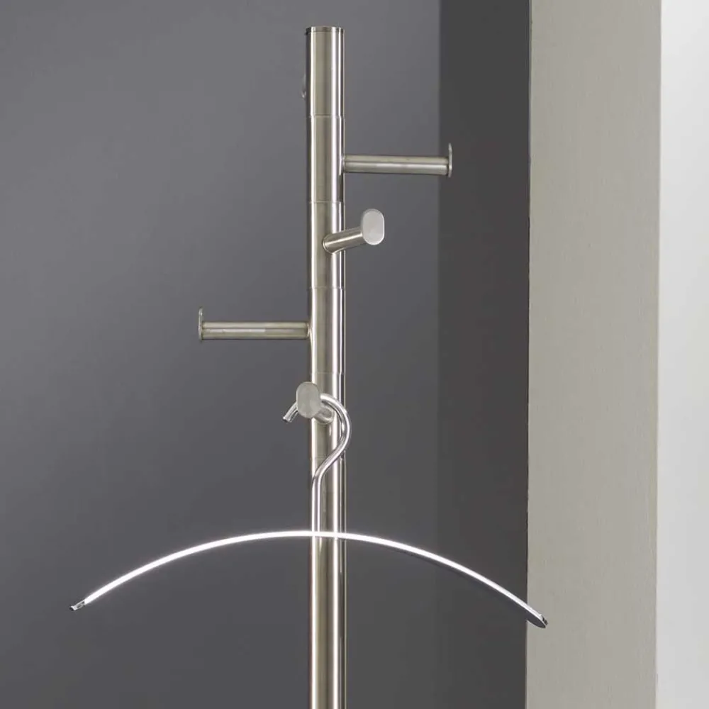 Wohnen Bürogarderoben*Design Garderobenständer aus Edelstahl Marcs gebürstet