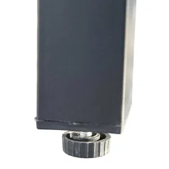 Wohnen Glasmöbel|Balkonmöbel*Design Garten-Essgruppe in Grau & Schwarz - Geraldine (siebenteilig)