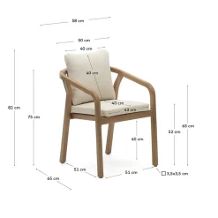 Wohnen Design Gartenstühle mit Armlehnen - Faneto (4er Set)