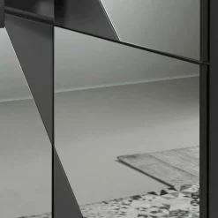 Wohnen Schwarze Möbel|Graue Möbel*Design Highboard mit vier Türen - Razepta