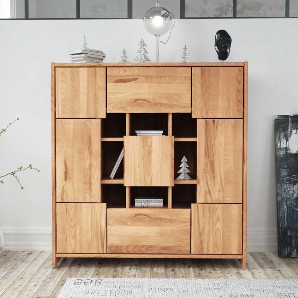 Wohnen Designermöbel|Esszimmerschränke*Design Highboard Salomonia mit offenen Fächern
