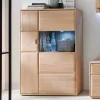 Wohnen Sideboards & Kommoden|Wohnzimmerschränke*Design Highboard Vernella aus Eiche Bianco