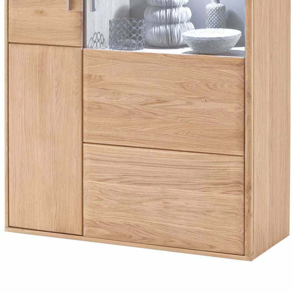 Wohnen Sideboards & Kommoden|Wohnzimmerschränke*Design Highboard Vernella aus Eiche Bianco