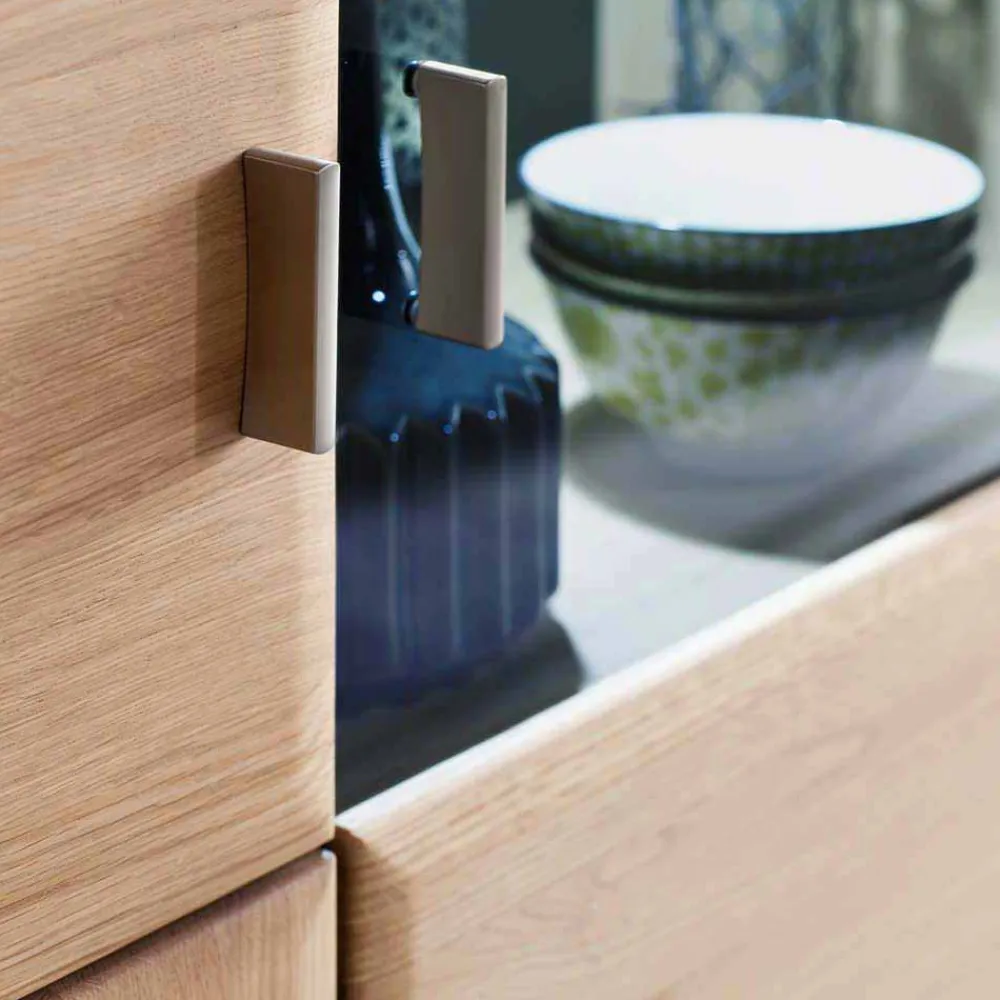 Wohnen Sideboards & Kommoden|Wohnzimmerschränke*Design Highboard Vernella aus Eiche Bianco