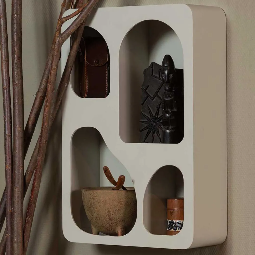 Wohnen Designermöbel|Esszimmerregale*Design Hängeregal in Hellgrau - Martinus