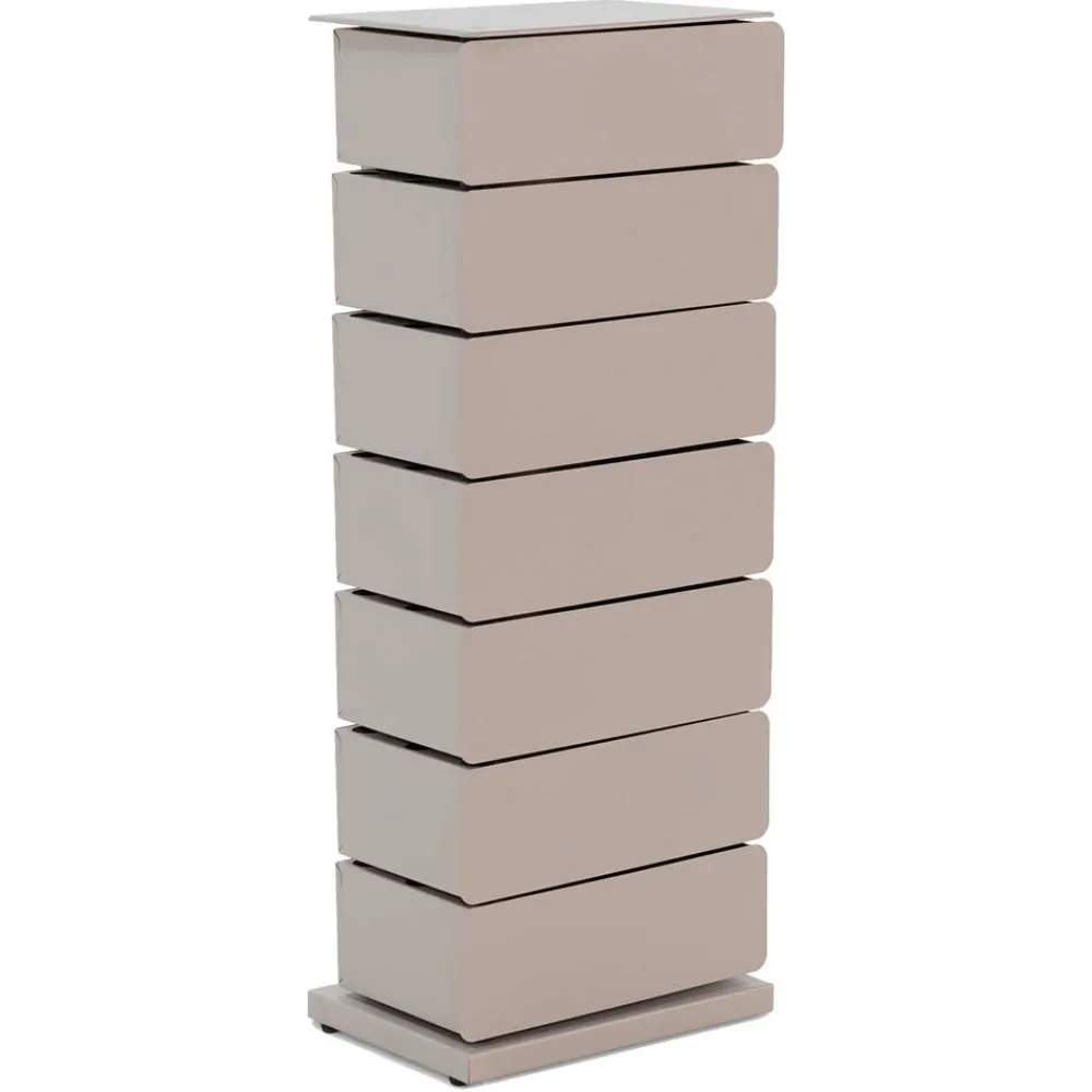 Wohnen Design Hochkommode aus Stahl in Taupe - Ciranda