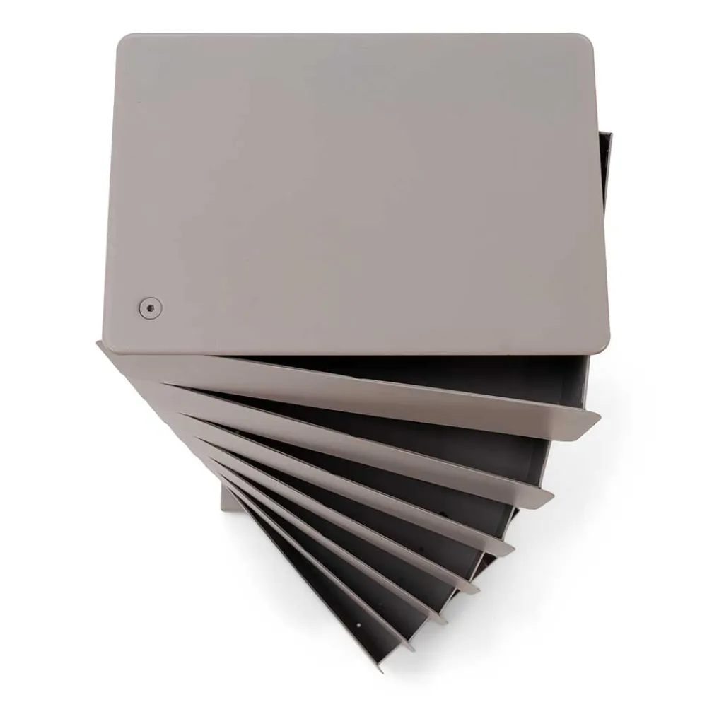 Wohnen Design Hochkommode aus Stahl in Taupe - Ciranda