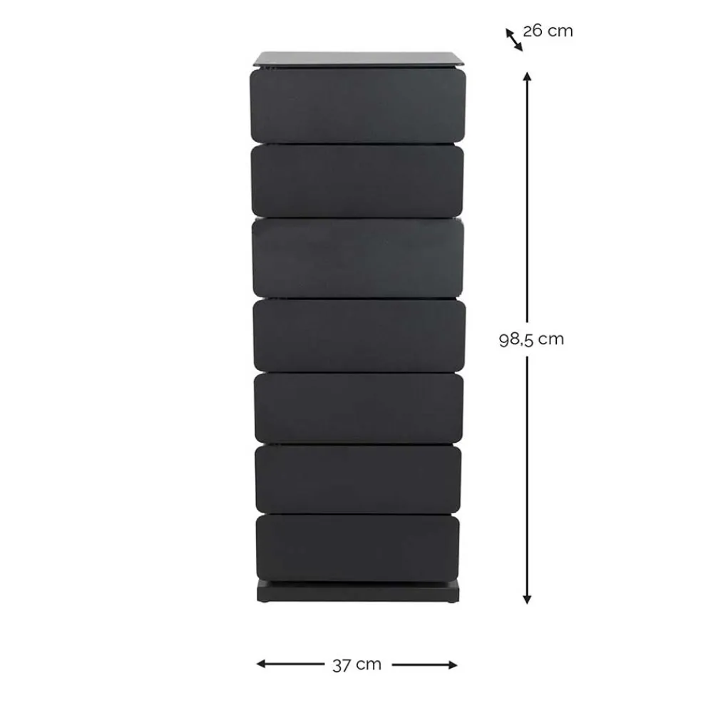 Wohnen Design Hochkommode aus Stahl in Taupe - Ciranda