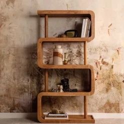 Wohnen Esszimmerregale|Wohnzimmer-Regale*Design Holzregal aus Akazie Massivholz - Selrito