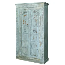 Wohnen Design Holzschrank in Türkis - Francys