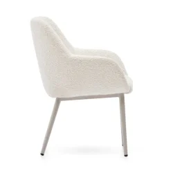 Kinder Wohnen Design Kinderstühle in Weiß Boucle - Betty (2er Set)