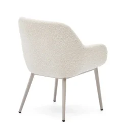 Kinder Wohnen Design Kinderstühle in Weiß Boucle - Betty (2er Set)