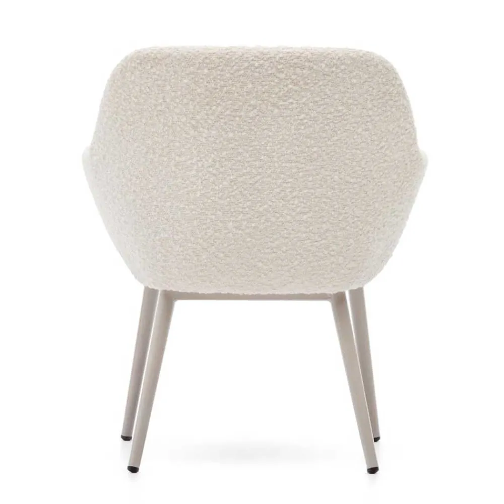 Kinder Wohnen Design Kinderstühle in Weiß Boucle - Betty (2er Set)