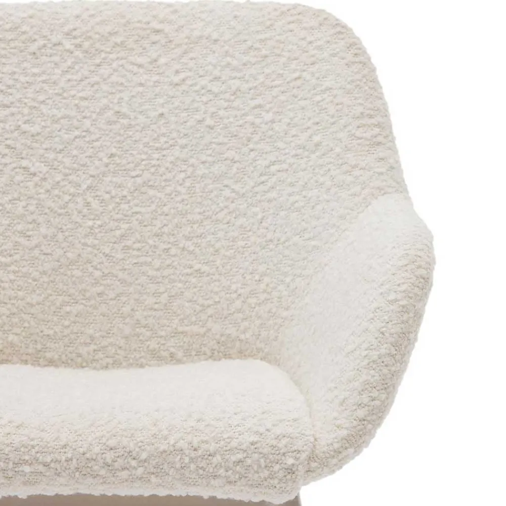 Kinder Wohnen Design Kinderstühle in Weiß Boucle - Betty (2er Set)