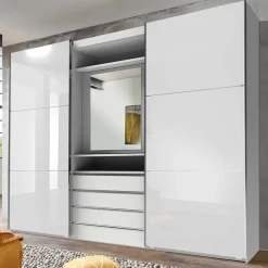 Wohnen Weiße Möbel|Kleiderschränke*Design Kleiderschrank mit viel Stauraum - Gastruna