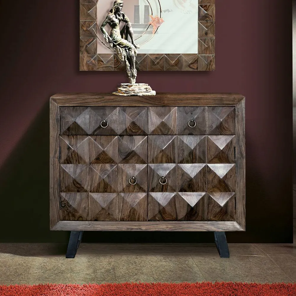 Wohnen Design Kombi-Kommode aus massivem Rosenholz - Christoma