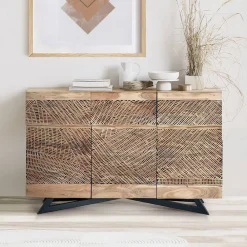 Wohnen Küchenschränke|Sideboards*Design Kombi-Kommode aus Massivholz - Merlan