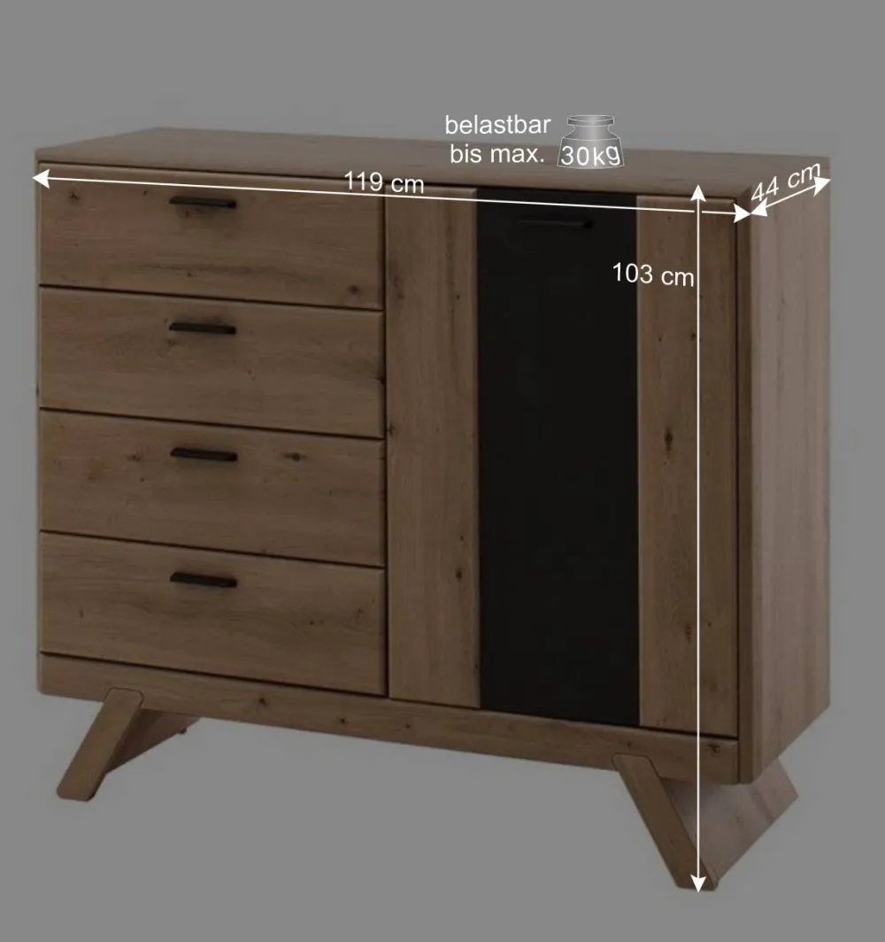 Wohnen Design Kombikommode 119x103x44 cm - Larinca