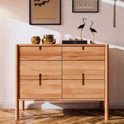 Wohnen Design Kommode aus Wildbuche Massivholz - Indrya