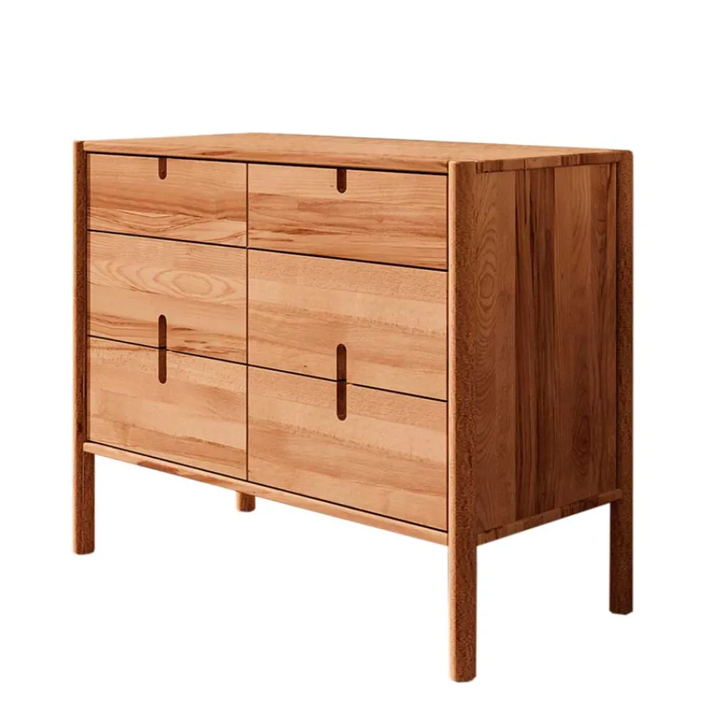 Wohnen Design Kommode aus Wildbuche Massivholz - Indrya