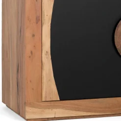 Wohnen Küchenschränke*Design Kommode in Natur und Schwarz - Lugano