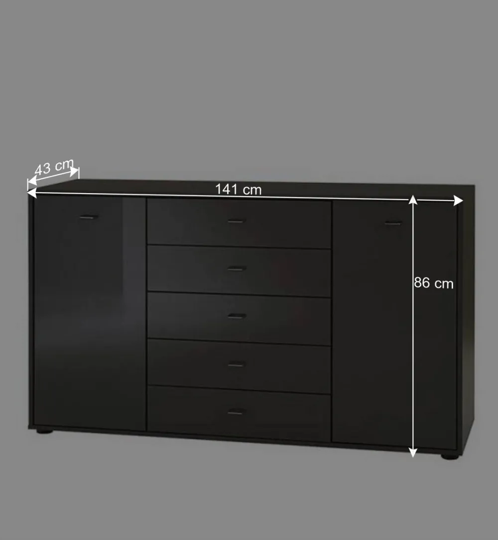 Wohnen Küchenschränke|Sideboards & Kommoden*Design Kommode Metallo in Graubraun