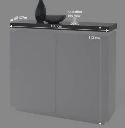 Wohnen Design Kommode Rebelvo mit dimmbarer LED Beleuchtung