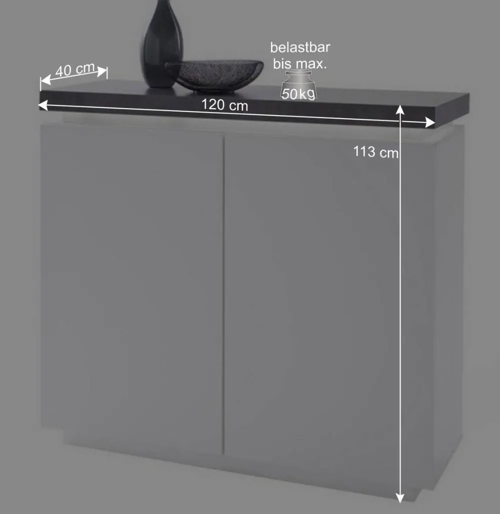 Wohnen Design Kommode Rebelvo mit dimmbarer LED Beleuchtung