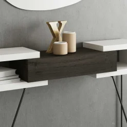 Wohnen Schwarze Möbel|Weiße Möbel*Design Konsolentisch & Spiegel Set - Elburg (zweiteilig)