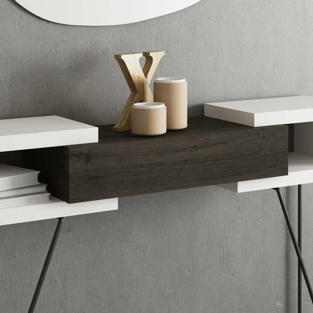 Wohnen Schwarze Möbel|Weiße Möbel*Design Konsolentisch & Spiegel Set - Elburg (zweiteilig)