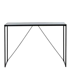 Wohnen Design Konsolentisch mit Schwarzglas Platte - Burano