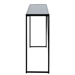 Wohnen Design Konsolentisch mit Schwarzglas Platte - Burano