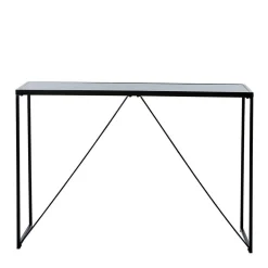 Wohnen Design Konsolentisch mit Schwarzglas Platte - Burano