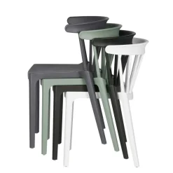 Wohnen Küchenstühle|Esszimmerstühle*Design Kunststoff Stuhl in Hellgrün - Dave (2er Set)