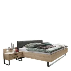 Wohnen Design Loft Bett mit Nachttischen - Licruva (dreiteilig)