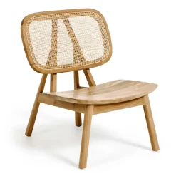 Wohnen Rattanmöbel*Design Loungestuhl aus Rattan & Teak - Plataya