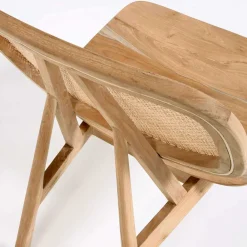 Wohnen Rattanmöbel*Design Loungestuhl aus Rattan & Teak - Plataya