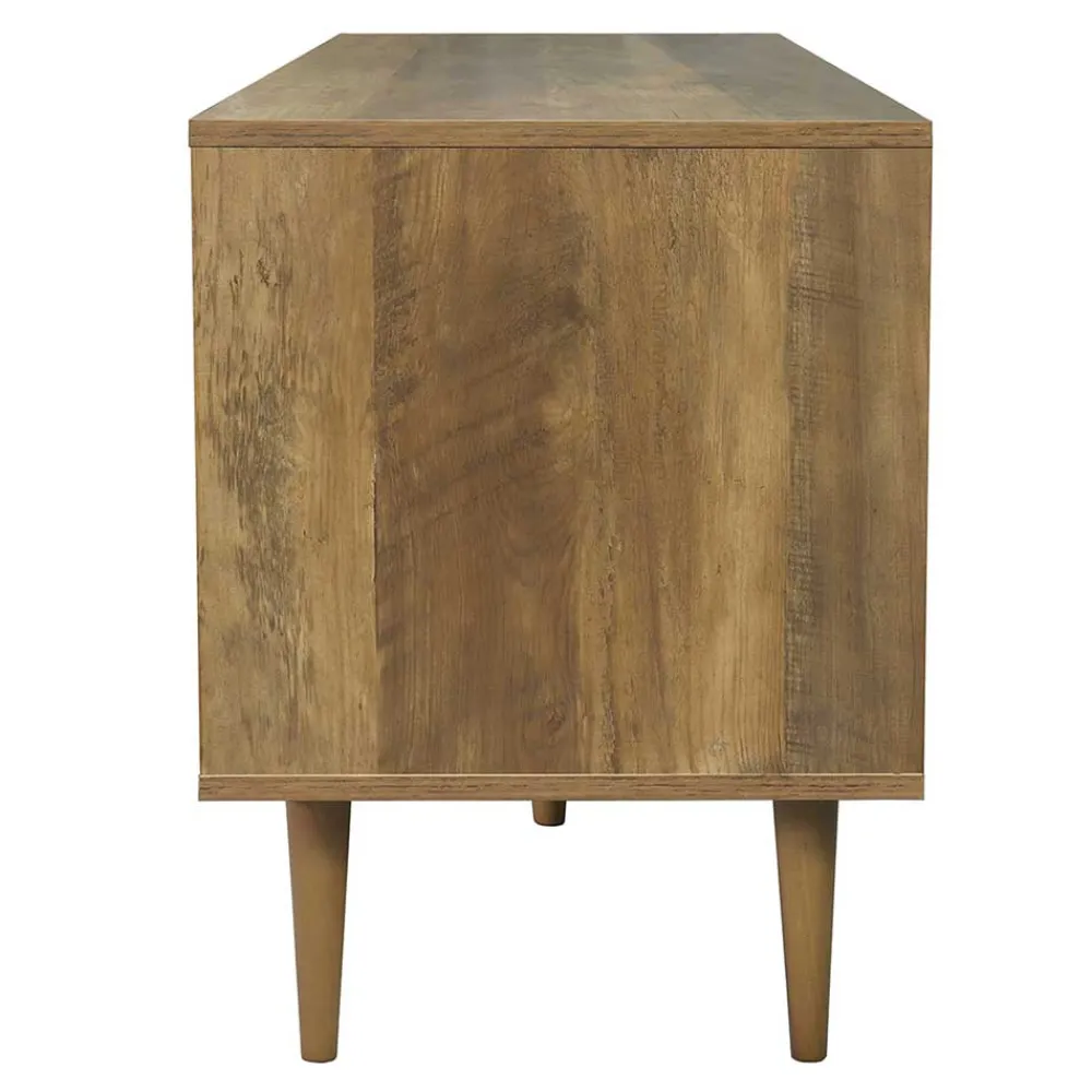 Wohnen Design Lowboard für TV in Grau & Natur - Ascolano