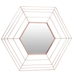 Wohnen Spiegel|Flurspiegel*Design Metall Spiegel in Kupferfarben - Monika